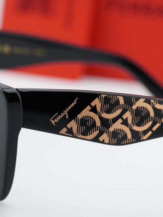 Salvatore Ferragamo SF1081S 001 Cat Eye Sunglasses - Black / Grey main image 6